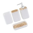 thumbnail image 3 of Accesorios de baño, organizador de baño, decoración de baño, regalo práctico, almacenamiento de artículos de tocador esenciales para tocador de Hotel, 009, 3 of 8