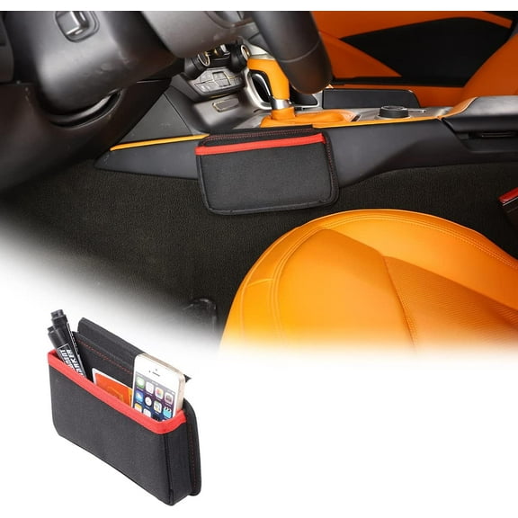 TINKI Oxford Cloth Center Console Storage Box Armrest Organizer for Chevrolet Corvette C7 2014-2019 Co-Pilot Center Console Hanging Organizer Storage Bag