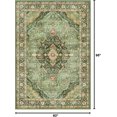 thumbnail image 2 of Boho Vintage Round Rug ft- Faux Wool Dreely Washable Area Rug Small Distressed Throw Rugs Floor Carpet for Door Mat Entryway Bedrooms Laundry (Round - ; Diameter Border ), 2 of 8