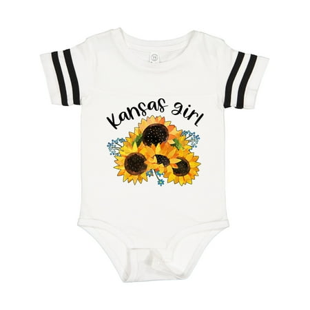

Inktastic Kansas Girl with Sunflowers Gift Baby Girl Bodysuit
