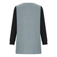 thumbnail image 6 of WCMZJ V Neck Long Sleeve Shirts for Women Color Block Casual Fall Tops Lightweight Tunic Sweaters Fashion Clothes 2024 Light Blue XXL, 6 of 6
