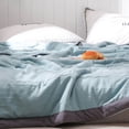 thumbnail image 3 of Cotton Cooling Blanket for Hot Sleepers & Night Sweats,All-Season Temperature-Regulating Quilt with 3x Breathability,Lightweight Machine-Washable (Twin/Queen/King) for Bed,Sofa,Travel & Gifts Blue, 3 of 9