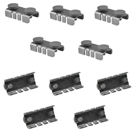 Rubber Display (10 Pc Center Shelf Rest Clips & Rubber Cushions to Hang Glass Wood Metal Shelves Gridwall Display)