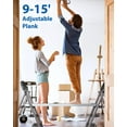 thumbnail image 4 of Garvee 8-13ft Telescoping Plank, Aluminum Work Plank, 440 Lbs Load Capacity Extension Scaffolding Plank with Skid-Proof Platform Scaffold Ladder Accessory, 4 of 8