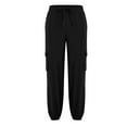 thumbnail image 4 of Vedolay Men's Pants Loose Casual Solid Color Trousers Straight Pants Black,L, 4 of 5