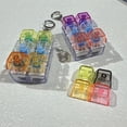 thumbnail image 6 of Keyboard Fidget Keychain with LED Lights, 4-in-1 Stress Relief Clicker Toy, 6-Key Sensory Decompression Finger Toy for Anxiety Relief, Kids Adults Office Travel Gift, 6 of 10