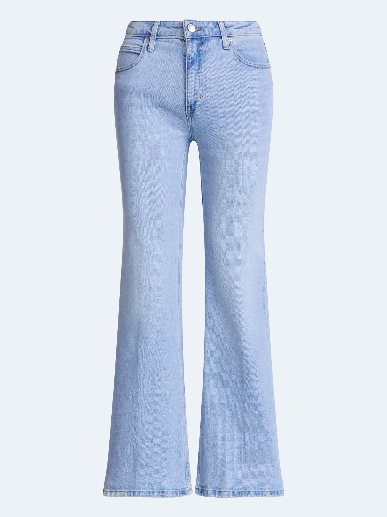 Scoop Women’s and Women’s Plus High Rise Creased Flare Jeans, 30'' Inseam, Sizes 0-28W