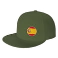 thumbnail image 1 of DouZhe Flat Brim Cap Snapback Hat, Espagnol Drapeau Espagnol Imprime Casquette de Baseball Adulte Vert Réglable, 1 of 6