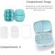 thumbnail image 2 of Organizador de pastillas de viaje con 8 compartimentos, pastillero pequeño a prueba de humedad, pastillero diario para medicamentos portátiles, contenedor de vitaminas, monedero de, 2 of 5