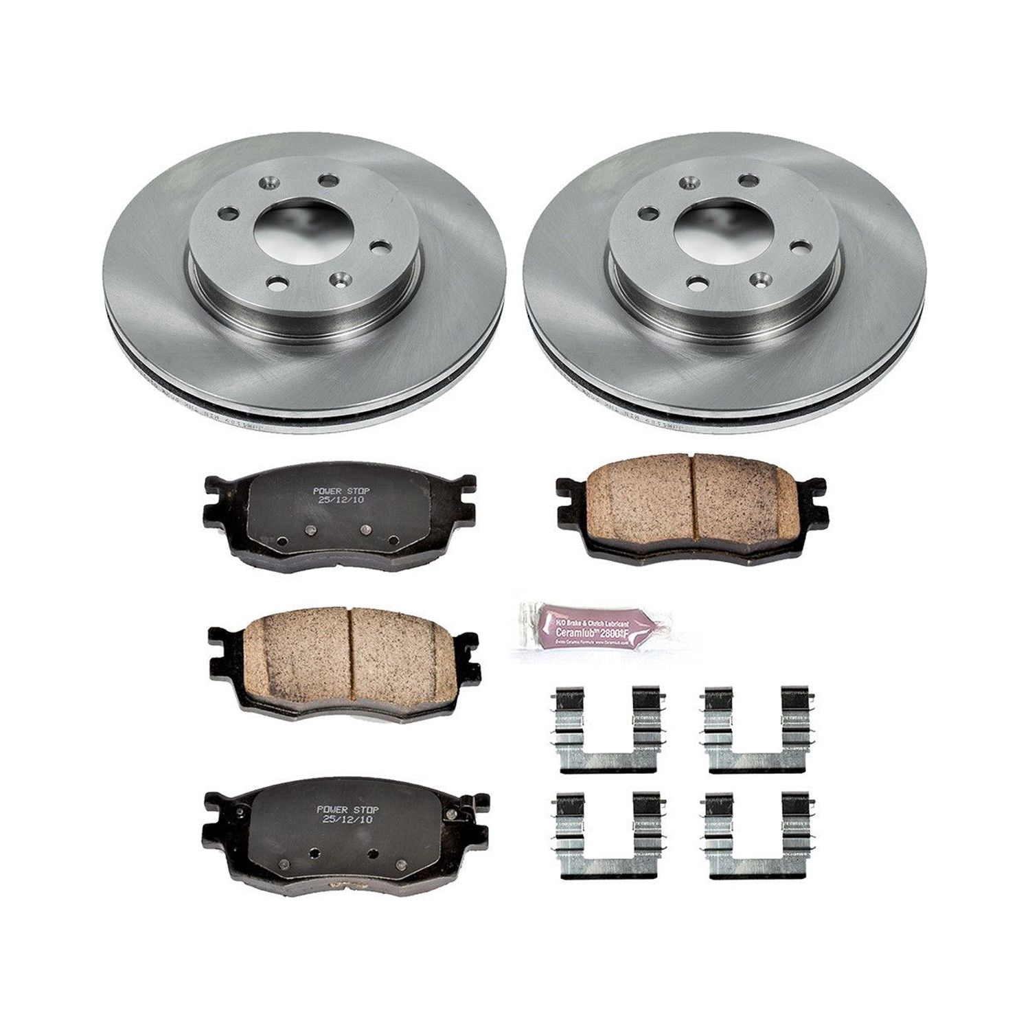 Power Stop Front Stock Replacement Brake Pad and Rotor Kit KOE4652