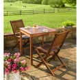thumbnail image 2 of Evergreen Eucalyptus Wood Outdoor Square Bistro Table, 2 of 2