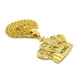 thumbnail image 4 of Stone Stud King Royal Crown Pendant with Chain Necklace - 4mm 36" Gold-Tone Rope Chain, 4 of 4