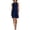 Navy, variant on Womens Dresses Summer Women's Effortless Sleeveless Button Front Casual Midi Dress V Neck Sleeveless Mini Relaxed Fit Everyday Ensemble Solid Black L