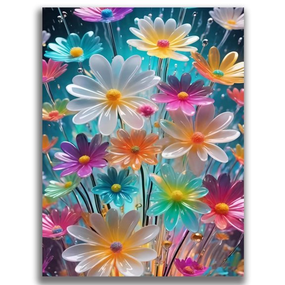 Mosflare 5D Diamond Painting Kit for Adults-Flower,14x14 inch,HD Canvas Full Drill Gem Art,DIY Craft Home Wall Decor and Gift
