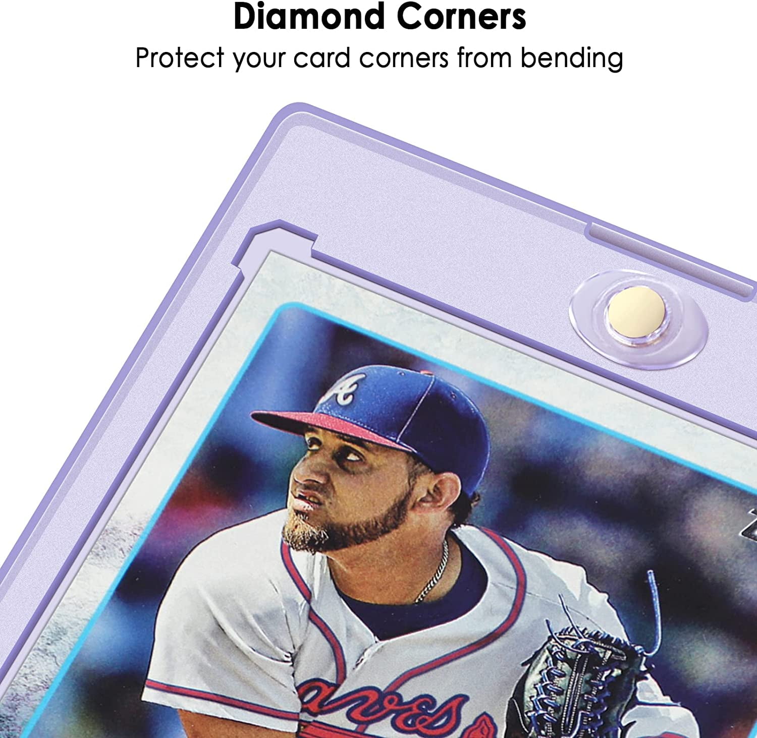 25 ct Magnetic Card Holder for Trading Cards, 35PT Baseball Card Case Magnet Toploaders Sports Card Protectors with UV Protection Fit for TCG, MTG, Football Cards