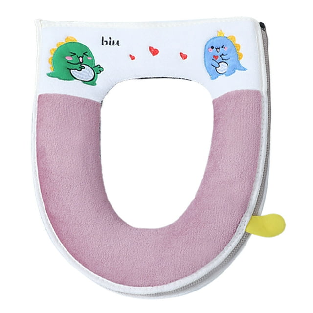 Rawiri-almohadilla de baño de dibujos animados, cubierta de inodoro para el hogar, impermeable, con cremallera, universal