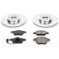 thumbnail image 3 of PowerStop Front Z23 Evolution Sport Carbon-Fiber Ceramic Brake Pad and Drilled & Slotted Rotor Kit Fits: AUDI VOLKSWAGEN Select Models K4623, 3 of 10