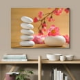 thumbnail image 2 of wall26 Canvas Print Wall Art White Massage Stone with Pink Cherry Blossoms Floral Botanical Photography Realism Tropical Zen Colorful Multicolor Ultra for Living Room, Bedroom, Office - 16"x24&q, 2 of 5