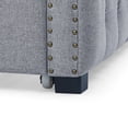thumbnail image 6 of Solid and Stable Daybed with Trundle Upholstered Tufted Sofa Bed, with Button and Copper Nail On Square Arms,Full Daybed & Twin Trundle(85"X57"X31,5") (Grey), 6 of 12