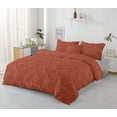 thumbnail image 4 of Kotton Culture 600TC 1Pc Pinch Pleated Duvet Cover Only 100% Egyptian Cotton (Burnt Orange, Twin), 4 of 4