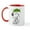 White/Red Inside, variant on CafePress - Snoopy Raining Clovers - 11 oz Ceramic Mug - Novelty Coffee Tea Cup