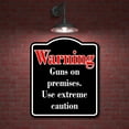 thumbnail image 2 of Warning Guns on premises. use extreme caution red black Aluminum Composite Sign, 20"x24", 2 of 9