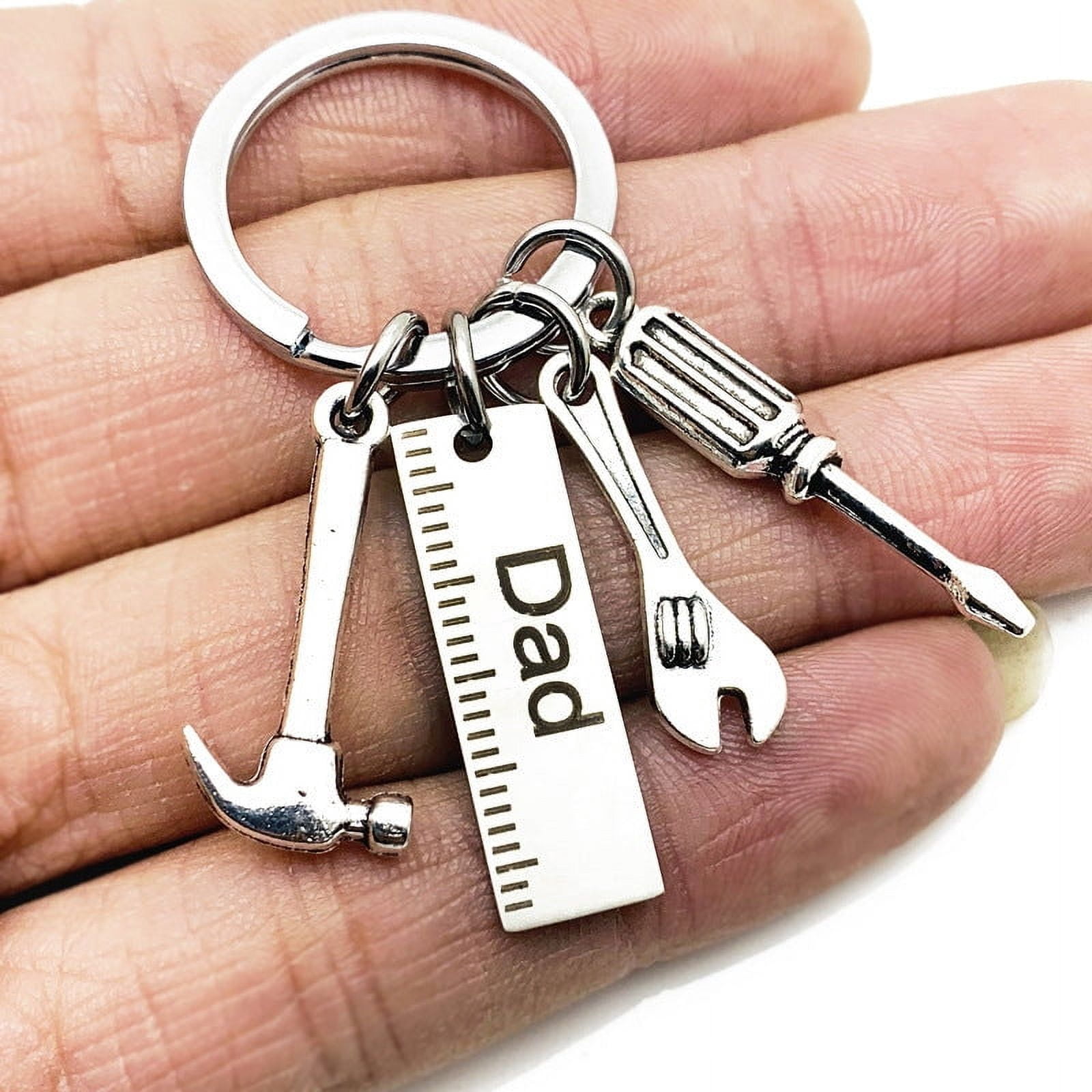 DIY Stainless Steel Keychain Pendant Kit Mirror Polished Metal Key Tag Engravable Round Disc for Personalized Gifts for