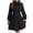 Black, variant on Npasoilc Dresses for Women 2024 Trendy Long Puffy Sleeve High Waist Pleated Hem A-Line Neck Bandage Lace-Up Waist Cinched Dresses Solid Color Casual Vacation Mini Dressy Dress