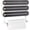 Black(translucent Plastic Lid), variant on Aluminum Foil & Plastic Wrap Dispenser with Cutter - Magnetic & No-Drill Wall Mount, Cling Film Dispenser with Paper Towel Holder, Space-Saving 4-in-1 Kitchen Organizer - Fits 12" Roll, Black