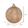 thumbnail image 2 of Vickerman 2.75" Café Latte Durian Glitter Ball Ornament, 12 per Bag, 2 of 3