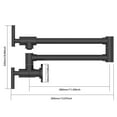 thumbnail image 5 of Folding Stretchable Pot Filler Faucet with Double Joint Swing Arms, Single Hole Wall Mount Brass Pot Filler Kitchen Faucet, 5 of 7