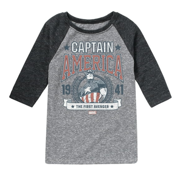 Marvel Captain America - Collegiate - Toddler and Youth Raglan