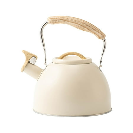 

QDJZ 3L Whistling Tea Kettle with Heat-proof Foldable Handle Large Capacity Food Grade Teapot Kitchen Supplies