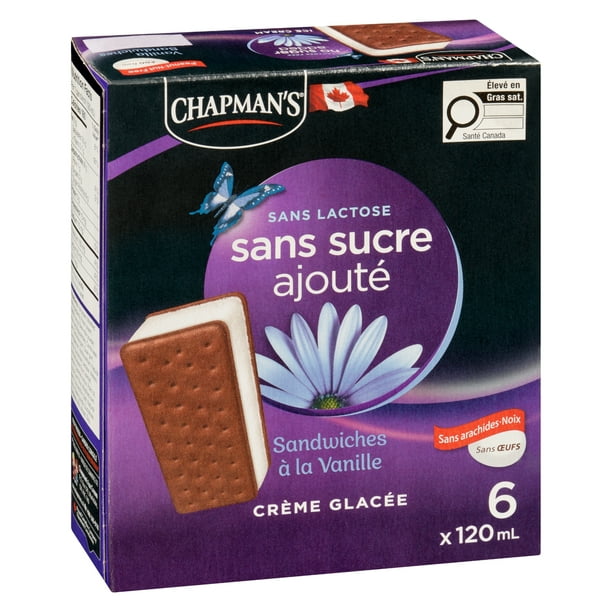 Chapman's No Sugar Added/Lactose Free Vanilla Ice Cream Sandwich