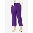 thumbnail image 2 of Woman Within Plus Size Petite 7-Day Elastic-Waist Pull-On Cotton Denim Capri Jeans, 2 of 6