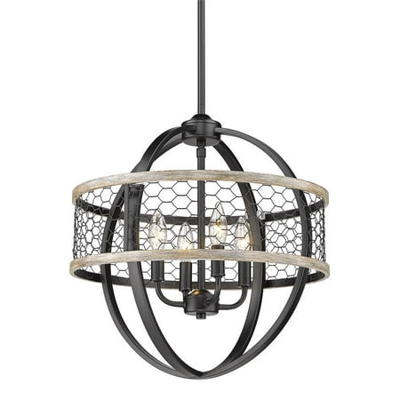 Golden Lighting 3170 4p Blk Cw Roost 4, How To Wire A 4 Light Chandelier