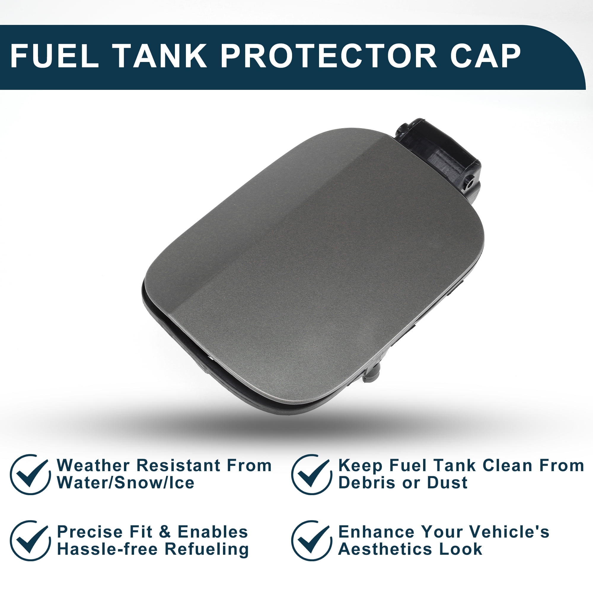 Unique Bargains Fuel Tank Door Cap for Volkswagen Jetta 2012-2018 Filler Flap Cover Gray