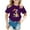 Purple, variant on TOOYOU Girls Top Summer T-Shirt Kids Cute Graphic Print Round Neck Short Sleeve Tee Casual T Shirt Size 3-4 Years Black