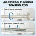 thumbnail image 2 of Shower Curtain ,Diameter Adjustable Spring Tension Stainless Steel Telescoping Rod,Easy Install,No Rust, 2 of 7