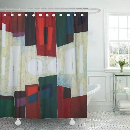 Pknmt Colorful Modern Abstract Painting Red Modernism Quirky