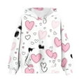thumbnail image 5 of Atogsazn Kids Girls Valentine's Day Hoodies Children Casual Oversized Long Sleeve Pullover Sweatshirts Outfit Tops Clothing Pink 5-6 Years Fashion, 5 of 6