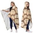 thumbnail image 2 of Wearable Blanket,Cute Hedgehog Pattern Hooded Wearable Sherpa Blanket for Adults & Teens,Winter Poncho Shawl Wrap Cape Thick Warm,50"x60", 2 of 5
