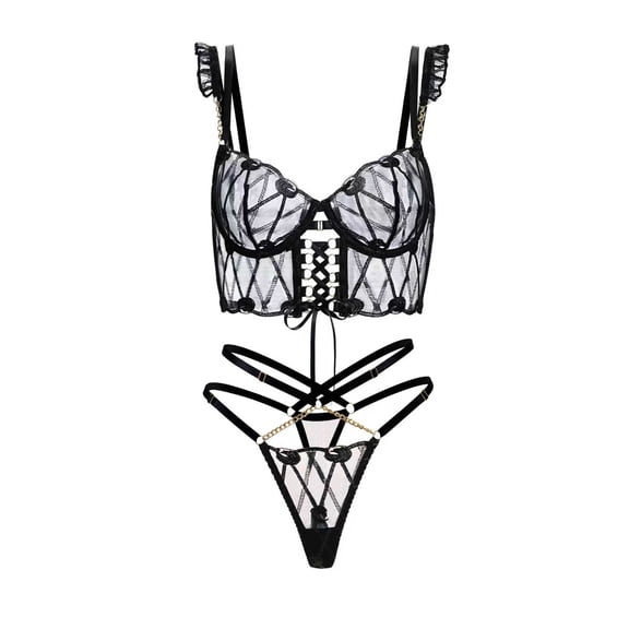 Adriana Noir Adjustable Set (BLACK, S)