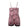 thumbnail image 4 of Women Sleepwear Women'S Ice Silk Shredded Milk Suspender Home Clothes Set Soft Love Printed Pajama Set, 4 of 4