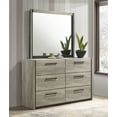 thumbnail image 6 of Roundhill Furniture Lenca King LED Wallbed with Nightstands, Dresser, and Mirror - Weathered Gray, 6 of 8