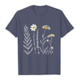 thumbnail image 5 of Aboser Boho Wildflower Print Tshirt Shirts for Women Casual Beach Vacation Outfit Loose Fit Short Sleeve Tees Funny Floal Graphic Tops Cozy Soft Cotton Blouses, 5 of 6