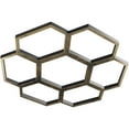 thumbnail image 2 of 36"OD x 15 3/8"ID x 1"P Florin Architectural Grade PVC Pierced Ceiling Medallion, Antiqued Pale Gold, 2 of 6