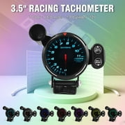3.5 80mm Tachometer Gauge High Speed Stepper Motor RPM Rev Counter 7 Color LED