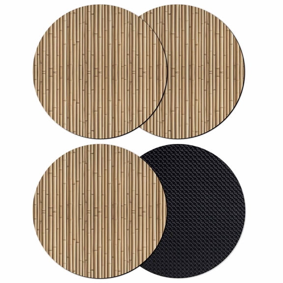 Country Farmhouse Coasters Set of 4, Absorbent Coasters for Drinks, Vintage Plants Lines Pattern Brown Coaster for Desk Coffee Table Protection, Home Decor House Warming Gifts 4"