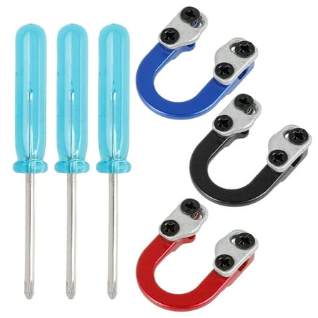 DSH Protoiya 3 Sets Archery D Loop Metal D Ring Buckle Fit All Arrow Nocks Release Nocking Loop with Screwdrivers Archery Accessories Compound Bow String Arrow D Loop Hunting Accessories